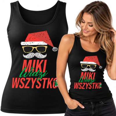TANK TOP DAMSKI ŚWIĄTECZNY  MIKI WIDZI